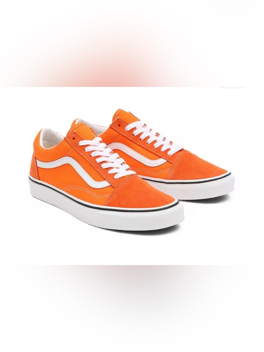 Vans Old Skool Skater Orange Tiger suede & canvas. EUC